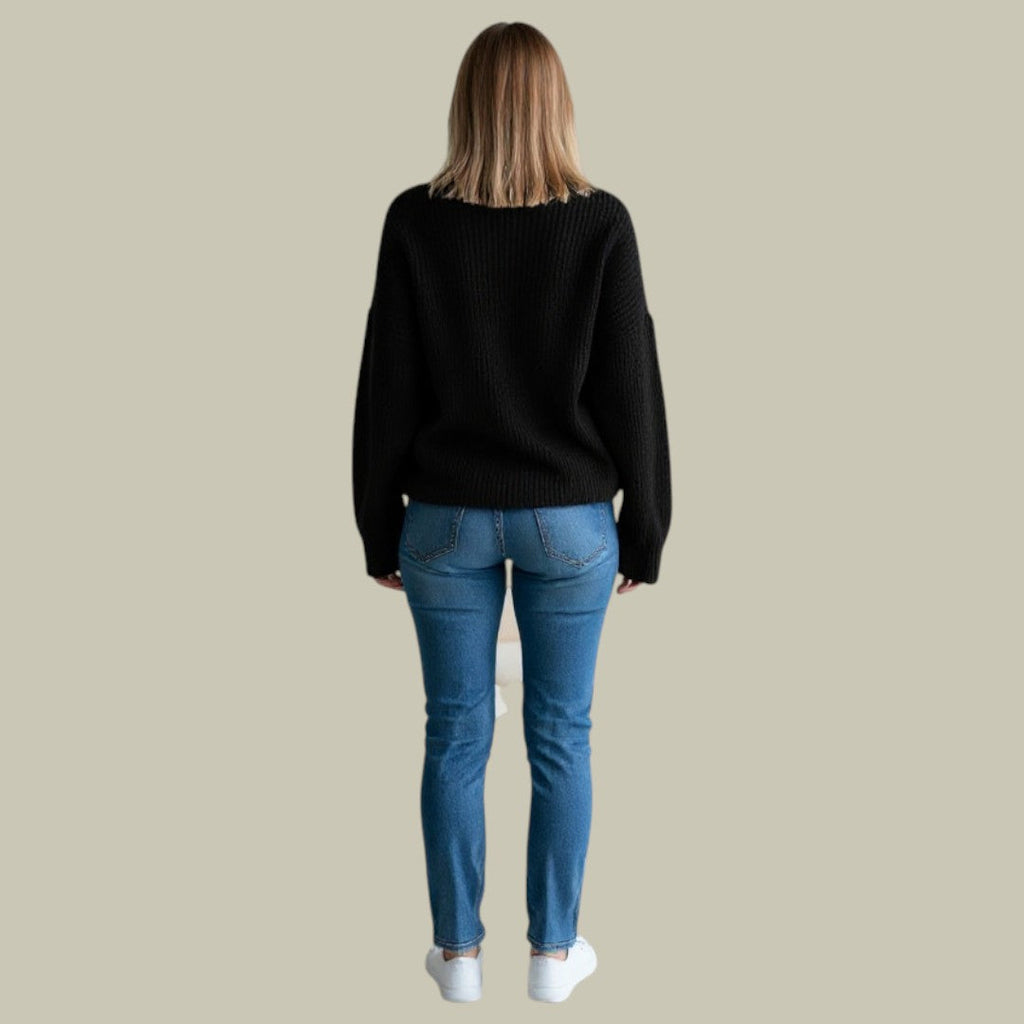| Women's Modern Relaxed Fit Turtleneck Sweater