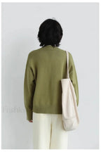 Basic V-neck Loose Knit Cardigan