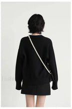 Basic V-neck Loose Knit Cardigan