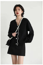 Basic V-neck Loose Knit Cardigan