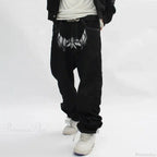 Bat Print Gothic Streetwear Pant