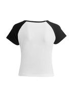 Contrast Raglan Slim Short Sleeve Tee