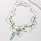 Ethnic Style Stacked Gravel Beaded Necklace