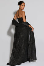 Sexy Elegant Tube Off Shoulder Silver Prom Dress