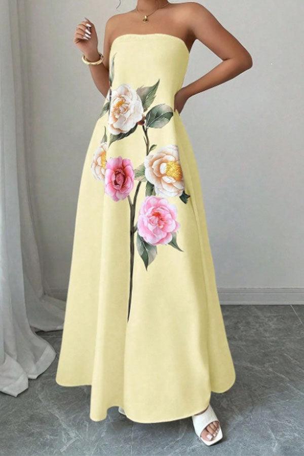 Florence Romantic Floral Tube Dress