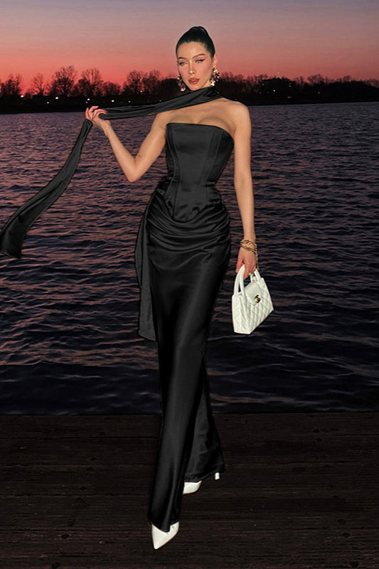 Slimming Square Neck Waist-Cinched Party Dress