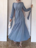 Puffy Sleeves  Wrap Desgin Two Pieces Suit