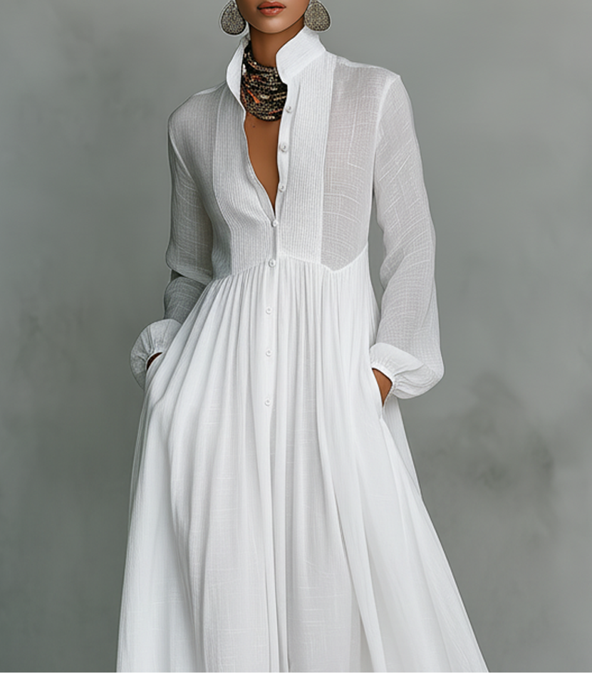 Aveline | Button-Front Maxi Dress