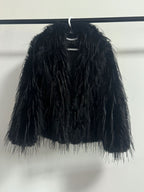 Fringed Faux Fur Coats Notched Lapel Eco-friendly Winter Jacket For Women 2026