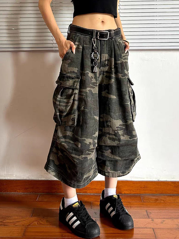 Vintage Scimitar Type Aged Denim Shorts