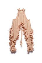 Romantic Drama Chiffon Wavy Ruffles Halter Irregular A-line Top
