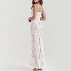 Lace Maxi Dress with Long Sleeves