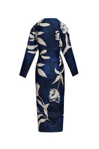 Brazilian Style Unique Print Dolman Long Sleeve Ruched Slit Midi Dress  Vestidos