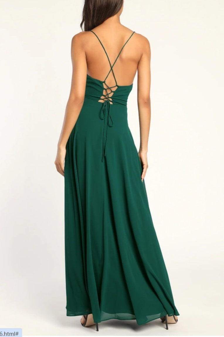Halter Backless Maxi Dress