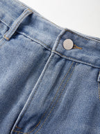 Vintage Wash Loose Ripped Jeans