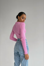 Slim Fit Polo Knit Sweater