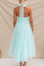 French fairy, ethereal chiffon patchwork detail suspender long dress