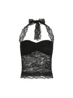 Neck Tie Lace Tank Top