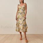 Beach Sweetheart Midi Floral Dress