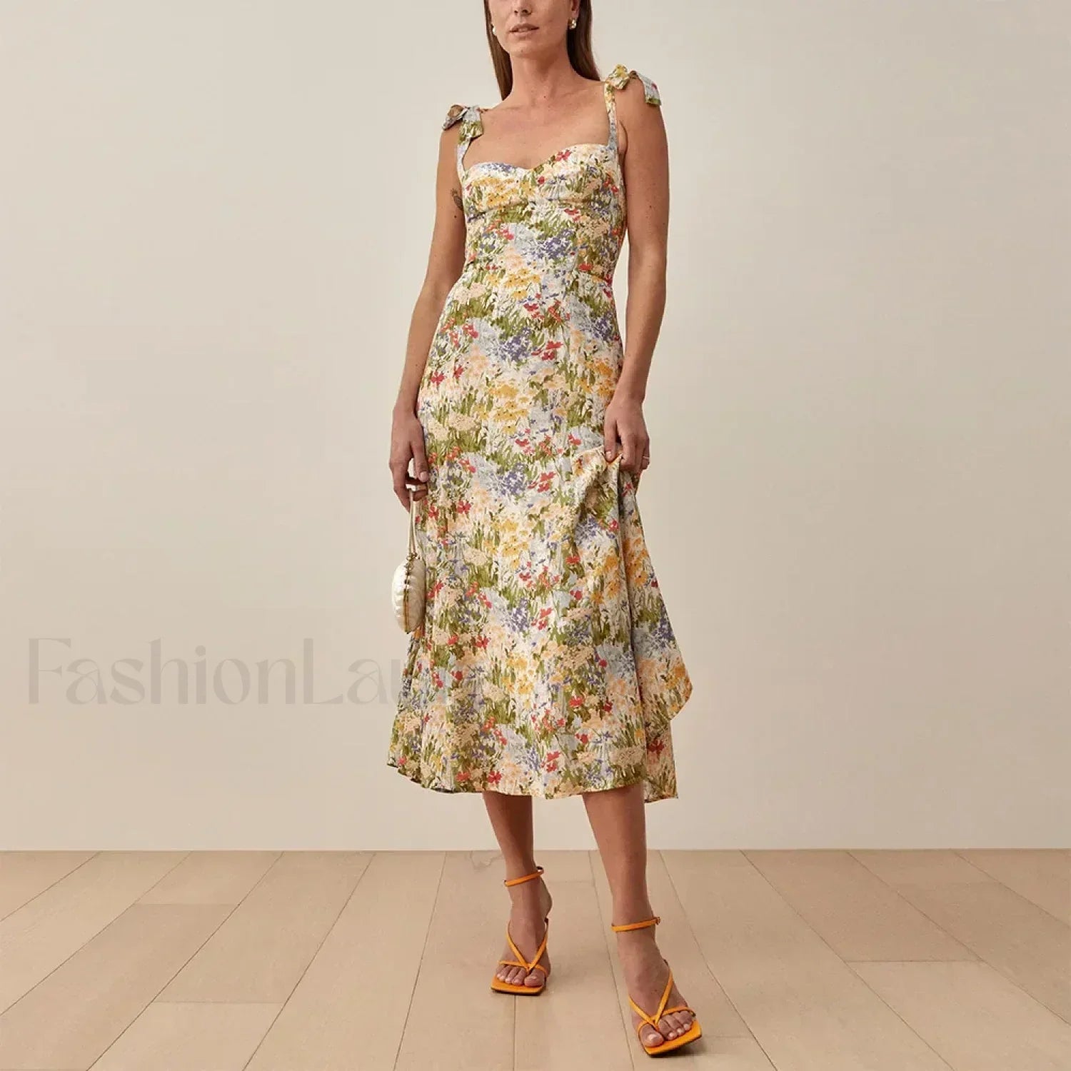 Beach Sweetheart Midi Floral Dress