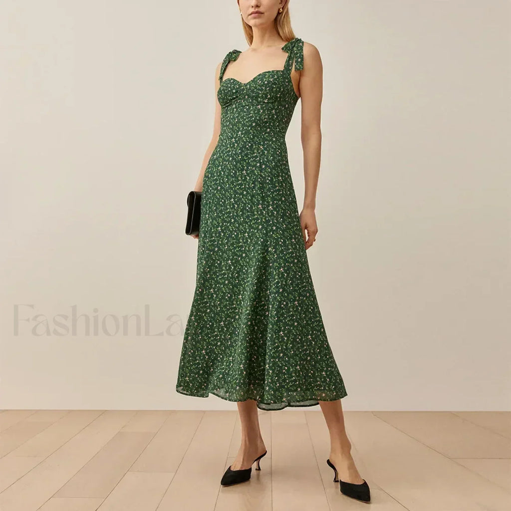Beach Sweetheart Midi Floral Dress