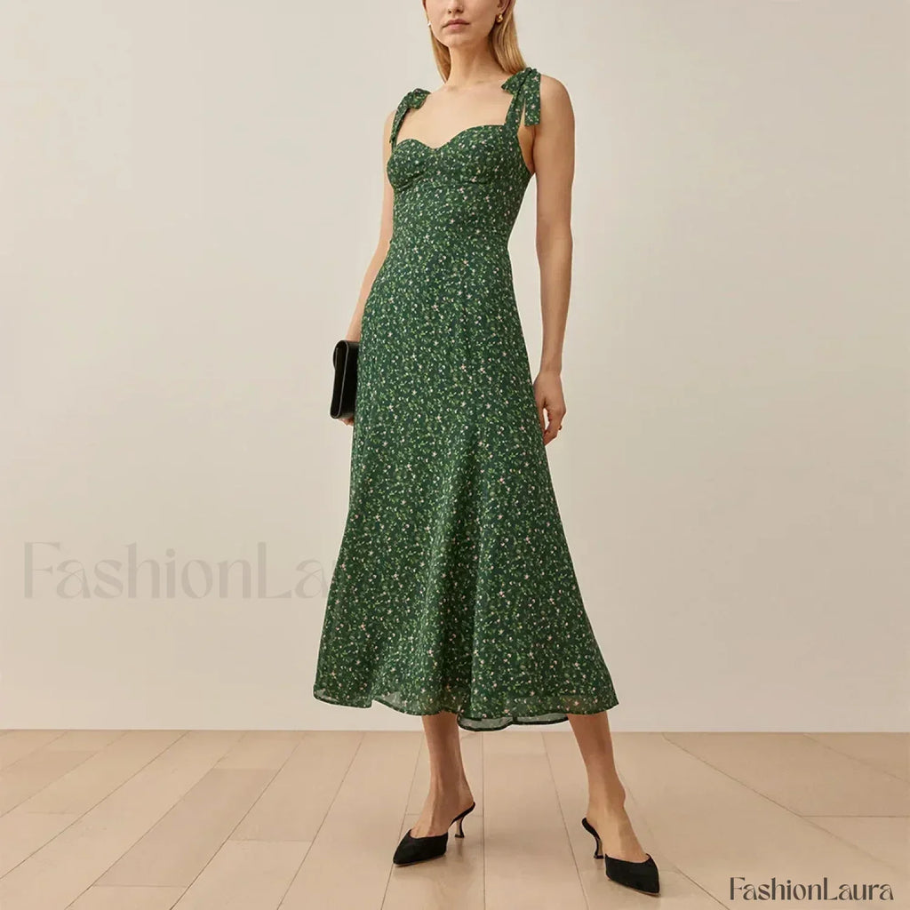 Beach Sweetheart Midi Floral Dress