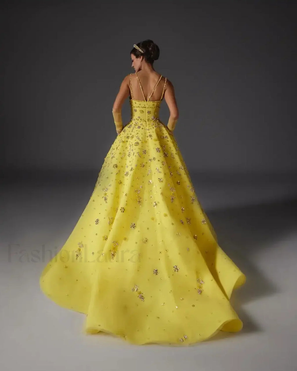 Beaded Floral Strap Maxi Dress
