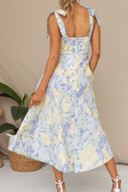 Otilia Exclusive Printed Midi Dress with Straps Boutique Collection