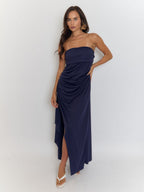 Harper Bandeau Slit Maxi Dress