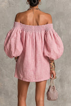 Sienna Lantern Sleeve Off-The-Shoulder Dress