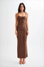 Crystal Low-Back Party Dress