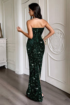 Bow Strapless Long Party Dress