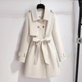 | Women’s Classic Lapel Belted Trench Coat