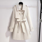 | Women’s Classic Lapel Belted Trench Coat