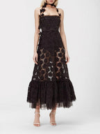 Bela Sleeveless Hollow Out Midi Dress