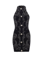 Brigitte Timeless Mini Knit Dress with Paisley Print Elevated Occasion Wear