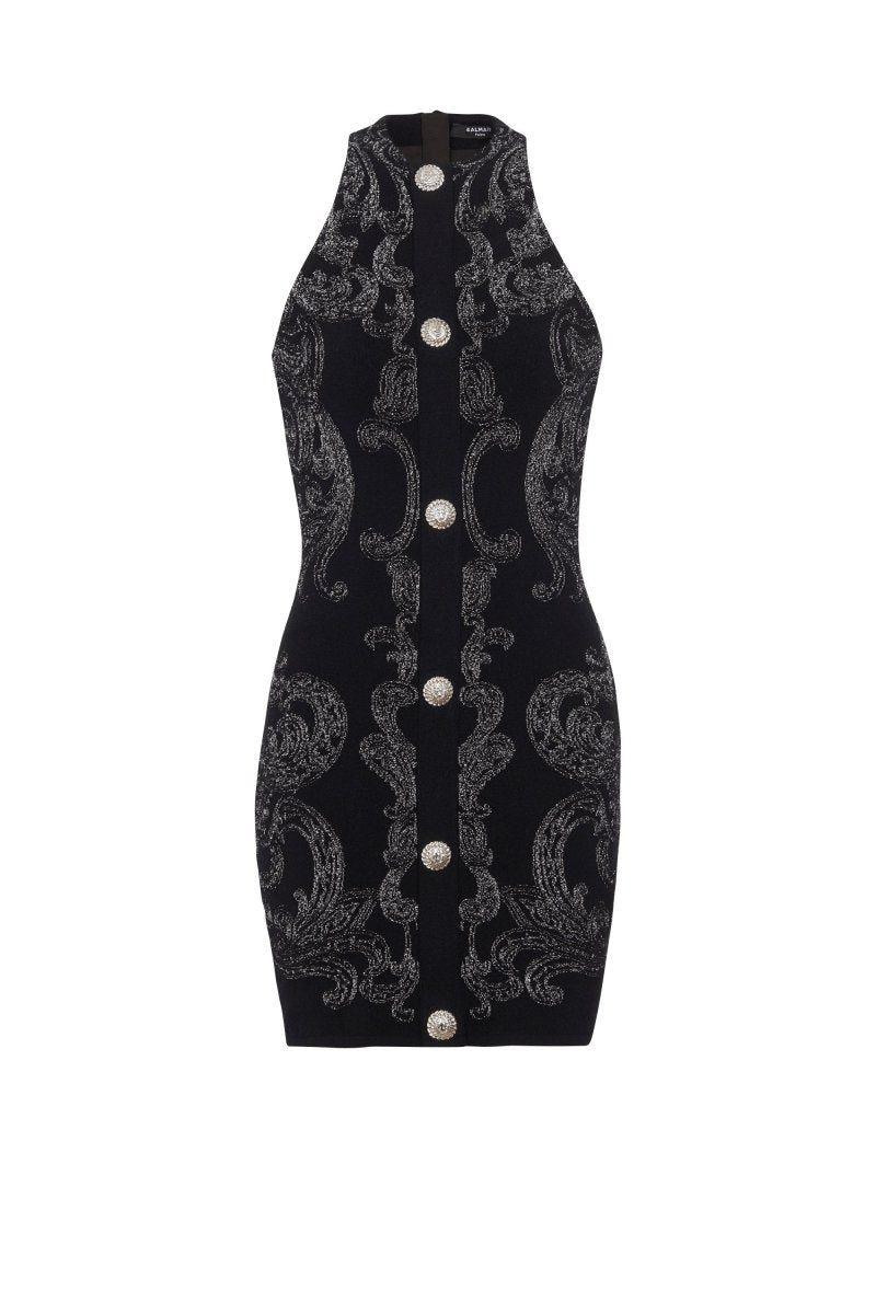 Liliana Statement Mini Knit Dress with Print Boutique Collection