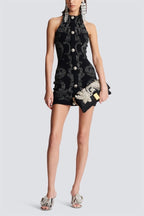 Brigitte Timeless Mini Knit Dress with Paisley Print Elevated Occasion Wear