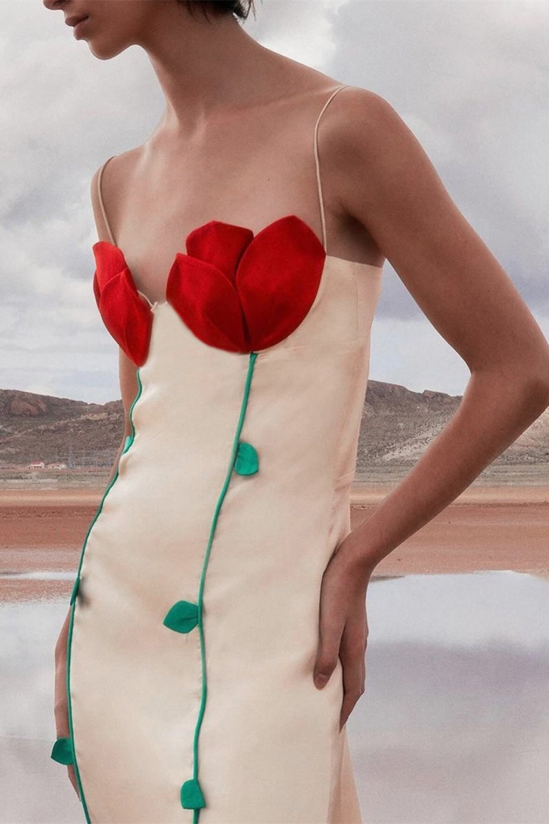 Sandra Timeless Detailed Maxi Dress with High Slit Elevated Occasion Wear