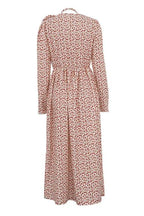 Sofía Timeless Flower V Neck Midi Dress Elevated Occasion Wear