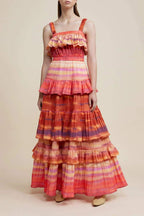 Xochitl Elevated Printed Tiered Maxi Dress Evening Wear Edit