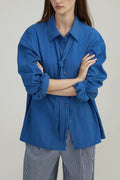 Tencel Draped Tie Blouse