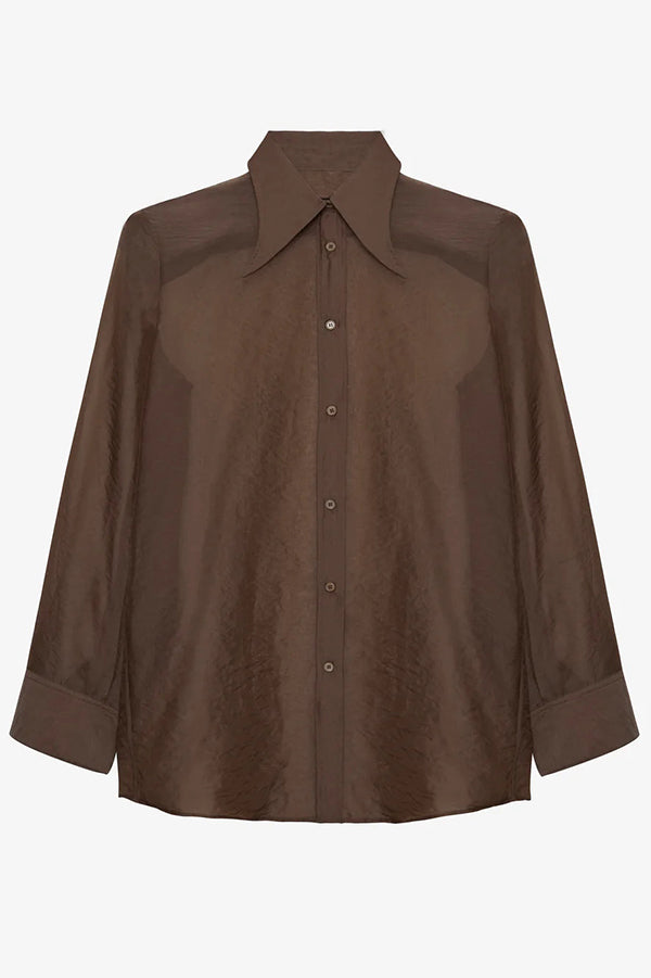 Retro Sheer Loose Long-sleeved Casual Shirt