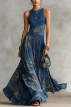 Maya Bohemian Asymmetric Drop-Waist Dress