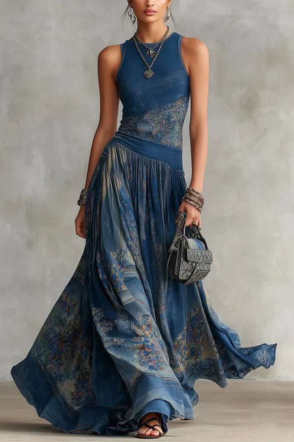 Maya Bohemian Asymmetric Drop-Waist Dress