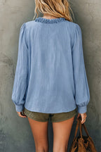 Boho Chic Ruffled V-Neck Top