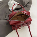 Black PU Leather Casual Shoulder Bag