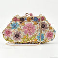 Bling Crystal Bridal Wedding Flower Diamond Clutch Bag