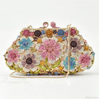 Bling Crystal Bridal Wedding Flower Diamond Clutch Bag