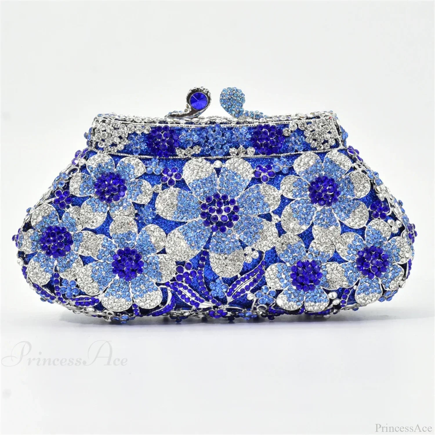 Bling Crystal Bridal Wedding Flower Diamond Clutch Bag